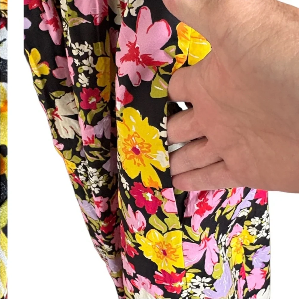 NWT Nobody's Child Nova Puff Sleeve
Black Floral Midi Dress Size 6 - Picture 14 of 15
